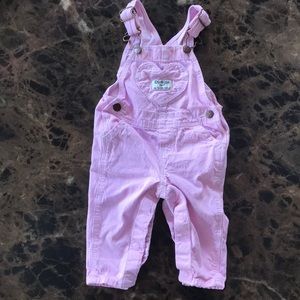Oshkosh baby girl pink overalls